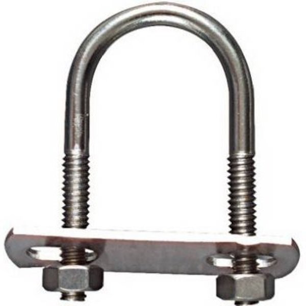 National Hardware Round U-Bolt, 1/4", 1-1/8 in Wd, 2-1/4 in Ht, Stainless Steel N222-422